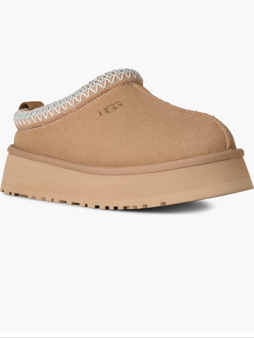 UGG Tan Suede Platform Clog
